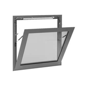 Ouvrant de désenfumage pour façade double-peau