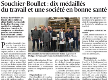 La médaille du travail chez Souchier